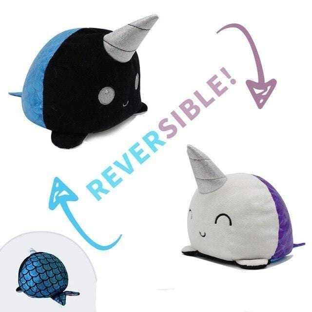peluche reversible ballena unicornio