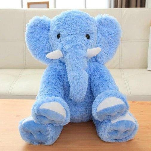 Peluche gros éléphant bleu