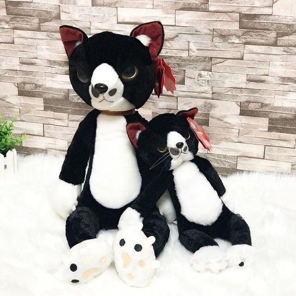 Black and White Cat Plush Fantasy Plush Toys Peluches FantasΓa
