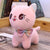 Peluche chat rose