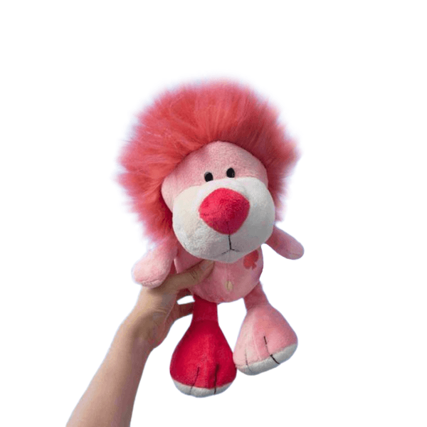 Peluche Leon Rosa