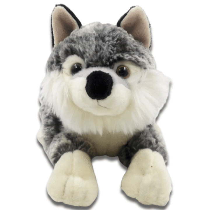 Realistic wolf plush sales