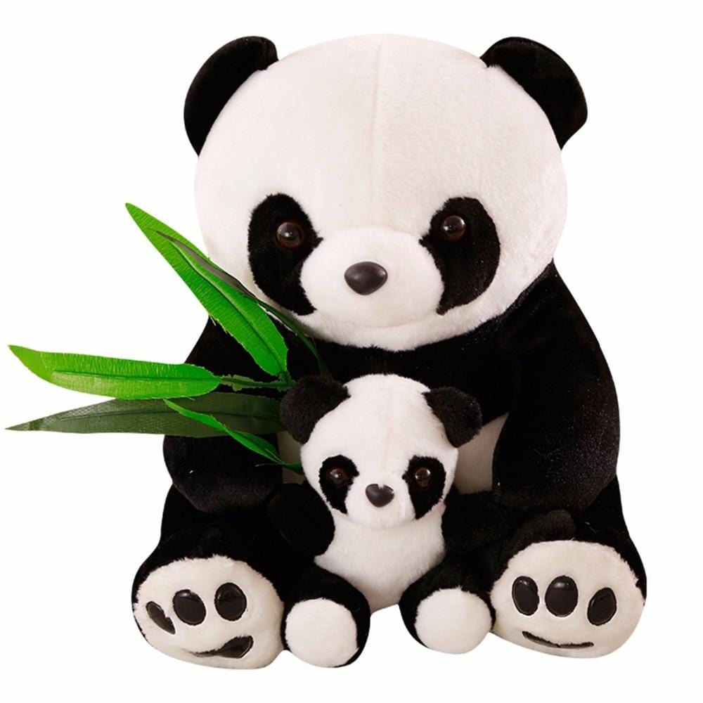 Juguete Osos Pandas De Peluche Peluche Bear Panda Sentado Con Lazo